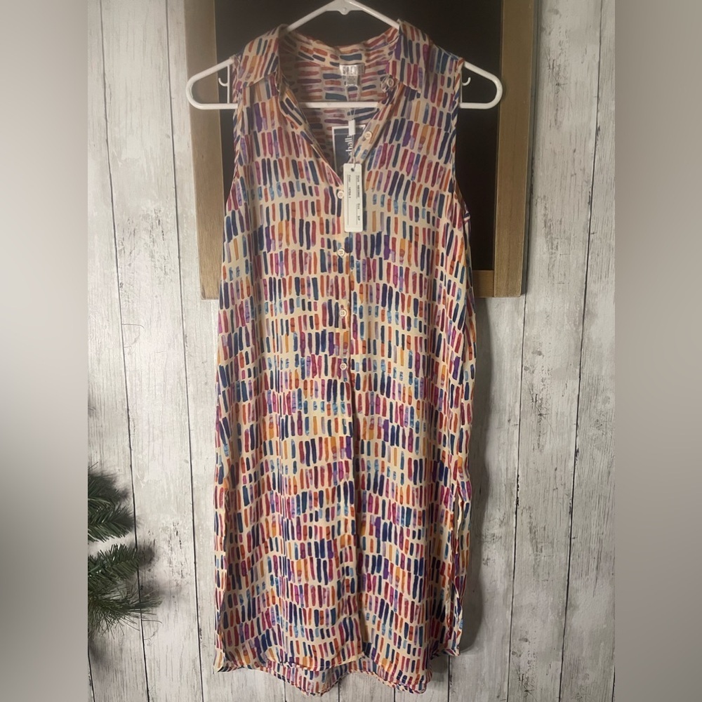 Spense Women’s Size Small Multicolor Sleeveless Shirt Lightweight Dress NWT